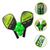 Conjunto 2 Raquete Pickleball 4 Bolas Portátil Iniciantes  Verde