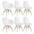 Conjunto 2 x cadeiras Eames DAW com braços + 4 cadeiras Eiffel DSW Branco