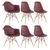 Conjunto 2 x cadeiras Eames DAW com braços + 4 cadeiras Eiffel DSW Marrom