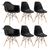 Conjunto 2 x cadeiras Eames DAW com braços + 4 cadeiras Eiffel DSW Preto