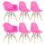 Conjunto 2 x cadeiras Eames DAW com braços + 4 cadeiras Eiffel DSW Rosa-pink