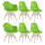 Conjunto 2 x cadeiras Eames DAW com braços + 4 cadeiras Eiffel DSW Verde-claro