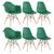 Conjunto 2 x cadeiras Eames DAW com braços + 4 cadeiras Eiffel DSW Verde, Escuro