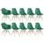 Conjunto 2 x cadeiras Eames DAW com braços + 8 cadeiras Eiffel DSW Verde-escuro