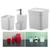 Conjunto 3 Peças Cozinha Escorredor Talheres Dispenser Detergente Lixeira Trium - KTE 012 Ou Branco