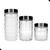 conjunto 3 Potes porta mantimentos de Vidro class home  Transparente