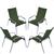 Conjunto 4 Cadeiras Alumínio Área Externa Fortaleza Fibra Sintética Artesanal Verde