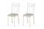 Conjunto 4 Cadeiras América 023 Branco Liso - Artefamol Branco Liso -Assento Sintético Marrom-Rattan