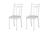Conjunto 4 Cadeiras América 023 Branco Liso - Artefamol Branco Liso -Assento Sintético Cinza-Linho