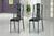 Conjunto 4 Cadeiras América 028 Cromo Preto - Artefamol Cromo Preto -Assento Sintético Preto-Floral