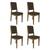Conjunto 4 Cadeiras Carol Imbuia/Café - PR Móveis Café