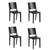 Conjunto 4 Cadeiras Cristal UZ Preto