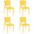 Conjunto 4 Cadeiras de Plástico com Encosto Vazado Horizontal Sofia - Tramontina Amarelo 92237/000