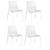 Conjunto 4 Cadeiras de Plástico Polipropileno Brilho Alice Summa - Tramontina Branco 92037/010