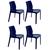Conjunto 4 Cadeiras de Plástico Polipropileno Brilho Alice Summa - Tramontina Azul Yale 92037/170