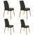 Conjunto 4 Cadeiras Plástica Vanda com Pernas de Alumínio Linheiro - Tramontina Preto 90253/509