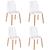 Conjunto 4 Cadeiras Plástica Vanda com Pernas de Alumínio Linheiro - Tramontina Branco 92053/510
