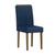 Conjunto 6 Cadeiras Amanda Ypê Veludo Jacquard Ypê Assento Azul JA04