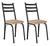 Conjunto 6 Cadeiras Europa 141 Preto Fosco - Artefamol Preto Fosco -Assento Sintético Marrom-Rattan