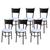 Conjunto 6 Cadeiras Pretas Para Cozinha Viena Branco