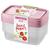 Conjunto 6 Potes de Plástico Sanremo 785ml - BPA Free Rosa