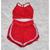 Conjunto Academia Feminino Fitness Short duplo e Top c/ bojo Vermelho