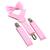 Conjunto Acessórios Suspensório Infantil Gravata Borboleta Elegância Estilo Looks Infantis Para Eventos Especiais Rosa