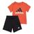 Conjunto Adidas Camiseta + Short Big Logo Infantil Vermelho, Preto