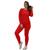 Conjunto Babado Feminino Malha Crepe Calça Jogger Moda Frio Conjunto vermelho babado frio