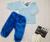 Conjunto Bebê 1 A 4 Meses Roupa Inverno Bebê Calça Pelúcia Azul, Celeste