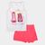 Conjunto Bebê Brandili Regata+Shorts Saia Feminino Mescla