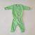 Conjunto Bebê Infantil Soft Inverno Menino Menina Roupa de frio P M G Enxoval Blusa e Calça com punho Verde menta