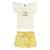 Conjunto Bebê Menina Blusa Strass Shorts Marlan 62724 Off white