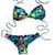 Conjunto Biquini Cortininha Fio Feminino Moda Praia Com Bojo Azul