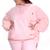 Conjunto Blusa Blusão Moletom Canguru e Calça Plus Size Ponto e Virgula TropiCaos Rosa, Pink