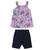 Conjunto blusa com shorts rovitex kids Púrpura