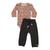 Conjunto Body Bebê Manga Longa Calça Luxo Anjos Baby 231006 Rose