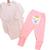 Conjunto Body e Calça Princesa Ursa Rosa Rosa