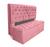 Conjunto Cabeceira + Recamier Baú Imperial Para Cama Box Casal King Size - Suede - Sv Decor  Rosa