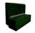 Conjunto Cabeceira + Recamier Baú Imperial Para Cama Box Casal King Size - Suede - Sv Decor  Verde