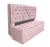 Conjunto Cabeceira + Recamier Baú Imperial Para Cama Box Casal King Size - Suede - Sv Decor  Rosa Bebe