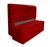 Conjunto Cabeceira + Recamier Baú Imperial Para Cama Box Casal Queen - Suede - Sv Decor  Vermelho