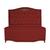 Conjunto Cabeceira + Recamier Baú Para Cama Box Casal Queen 1.60 - Suede - Sv Decor  Vermelho