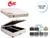 Conjunto Cama Box Baú King + Colchão Castor de Molas Premium Tecnopedic 193x203x72 - Resistente - Alta Durabilidade Corino Bege
