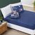 Conjunto Cama Casal King Size Nyla 03 Pçs200 Fio Toque DeSeda Azul