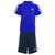 Conjunto Camisa e Calção Adidas Essential 3 Listras Infanil Azul, Preto