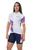 Conjunto Camiseta e Bermuda Bike Feminino Curto Forro Proteção UV Refletiva - Elite -Pitu Baby Branco