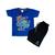 Conjunto Camiseta e Short Infantil Polvo Keep Super Qualidade Azul