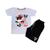 Conjunto Camiseta e Short Infantil Urso Panda Basquete Super Qualidade Branco