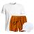 Conjunto Camiseta + Short Linho Masculina + Bone Aba Curva Branco e caqui